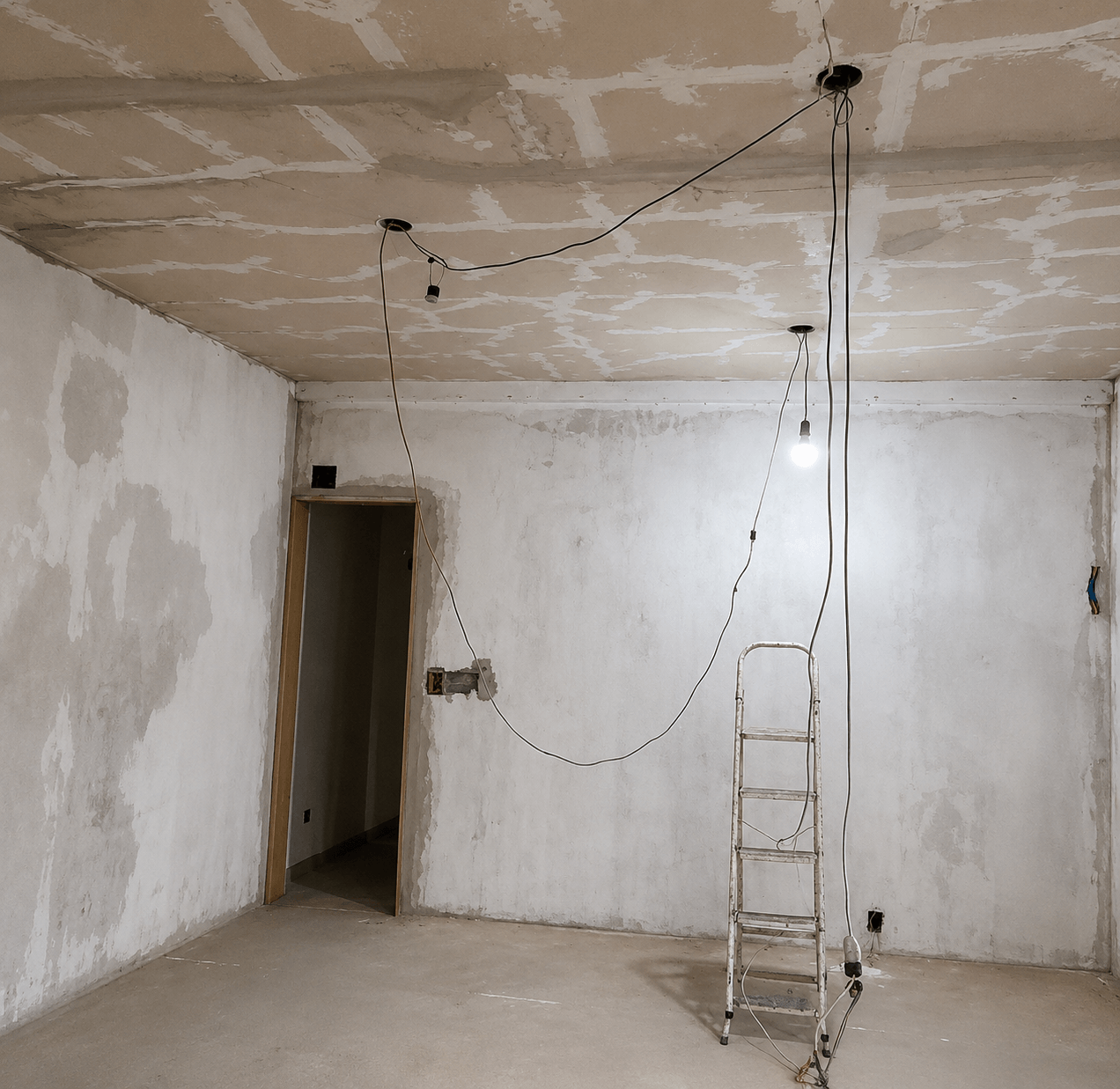 Antes de pintura residencial interna
